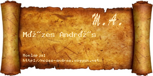 Mózes András névjegykártya
